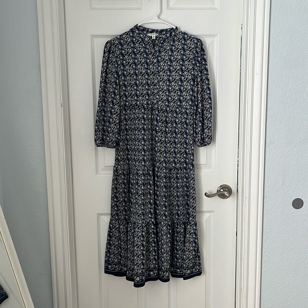 Max studio layered floral sleeved dress